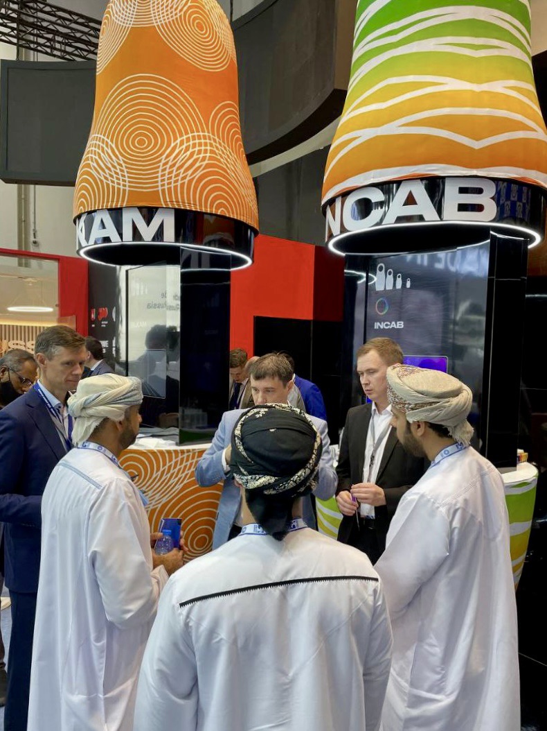Incab's sales team interacts with potential customers at ADIPEC 2022